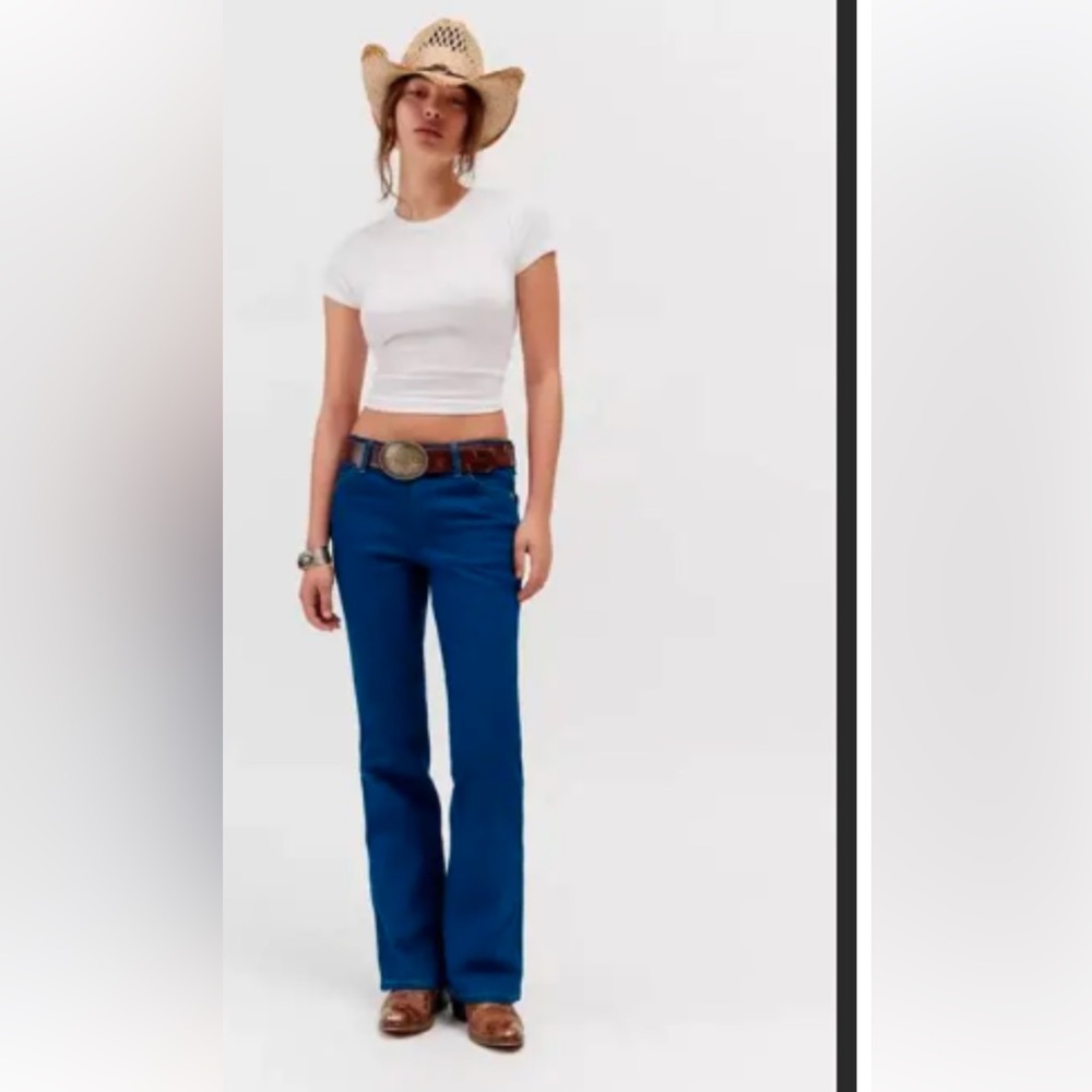 Wrangler Women's Flare Jeans in Deep Blue
